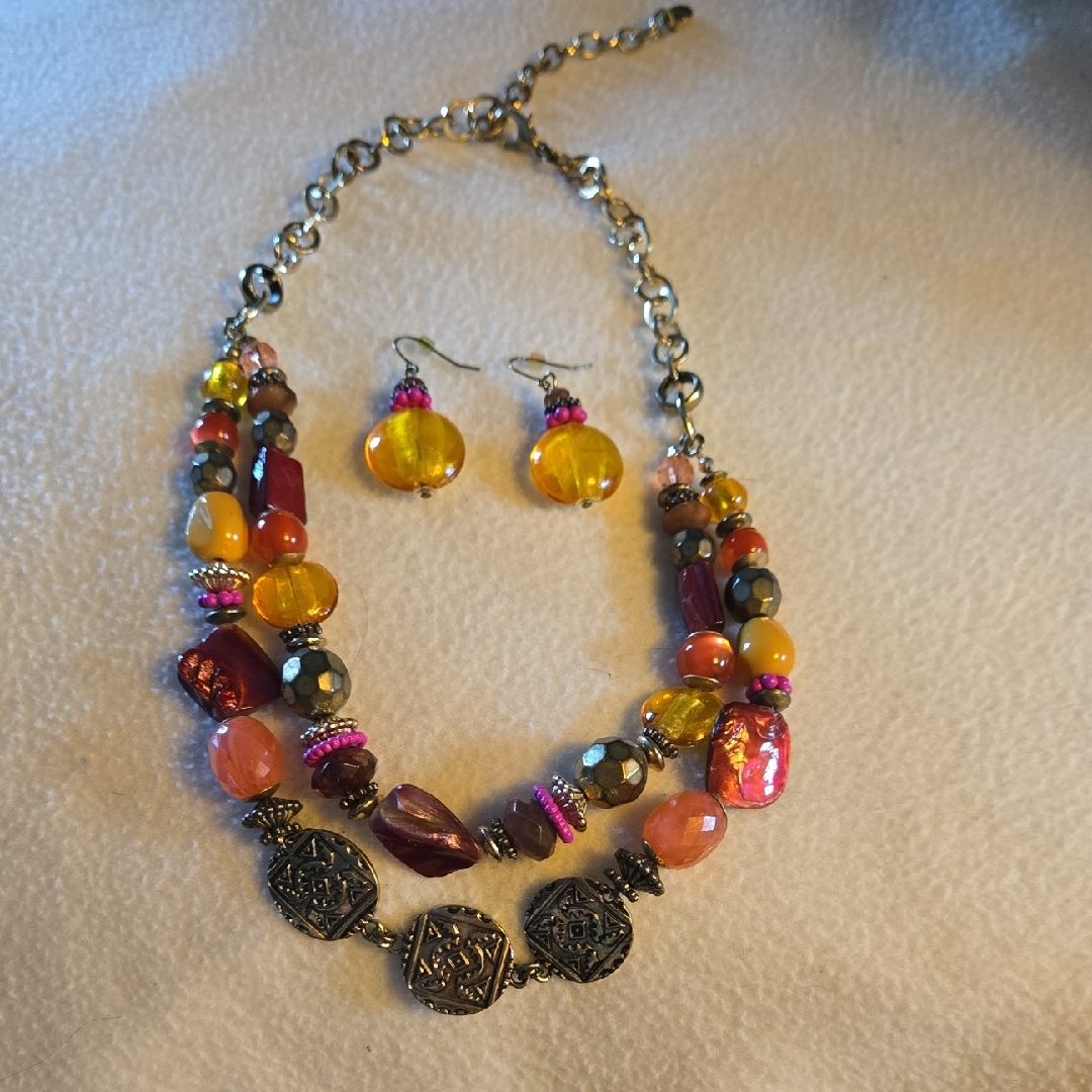 Ruby Rd Vibrant Multicolor Necklace And Earring Set 9$
